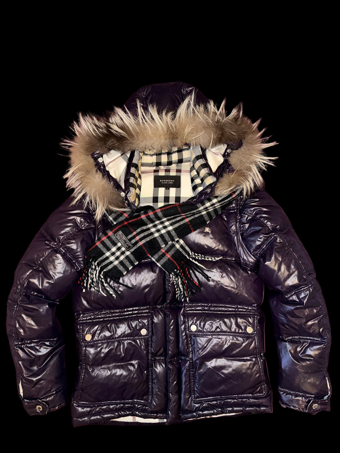 00s burrbery jacket with fur