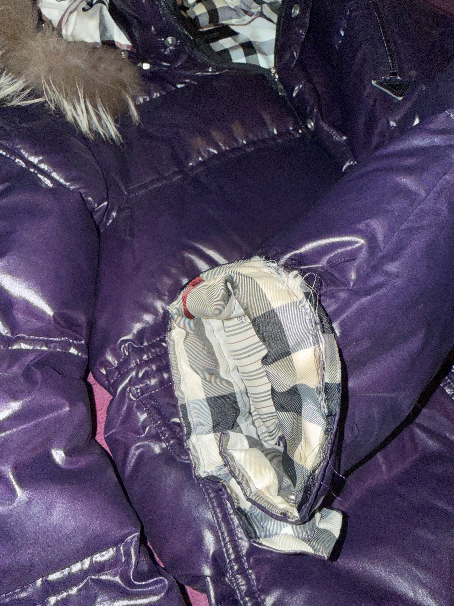 00s burrbery jacket with fur